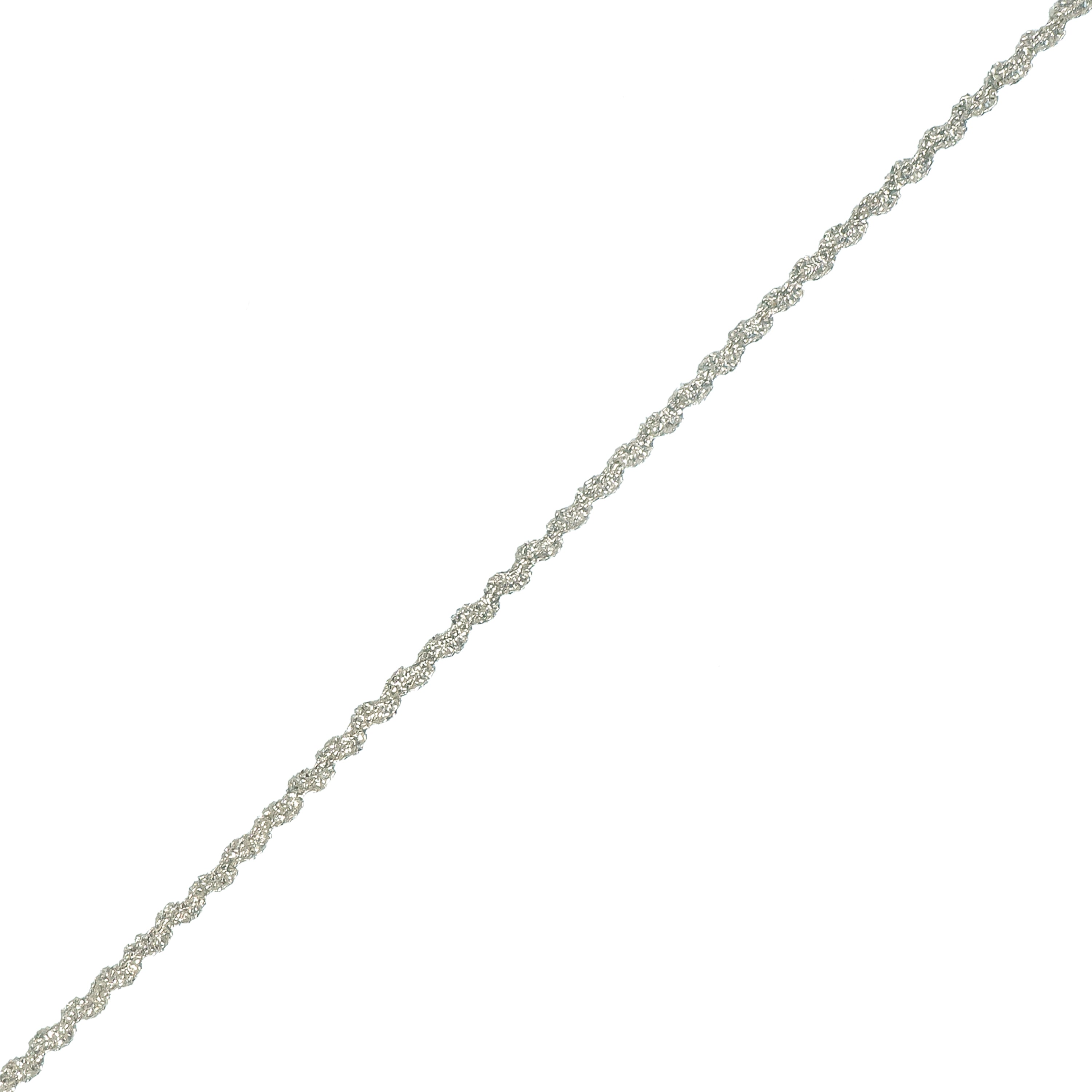 Mini Metallic Ric Rac Trim (1/8") (Sold by the Yard) Metallic Silver Ric Rac