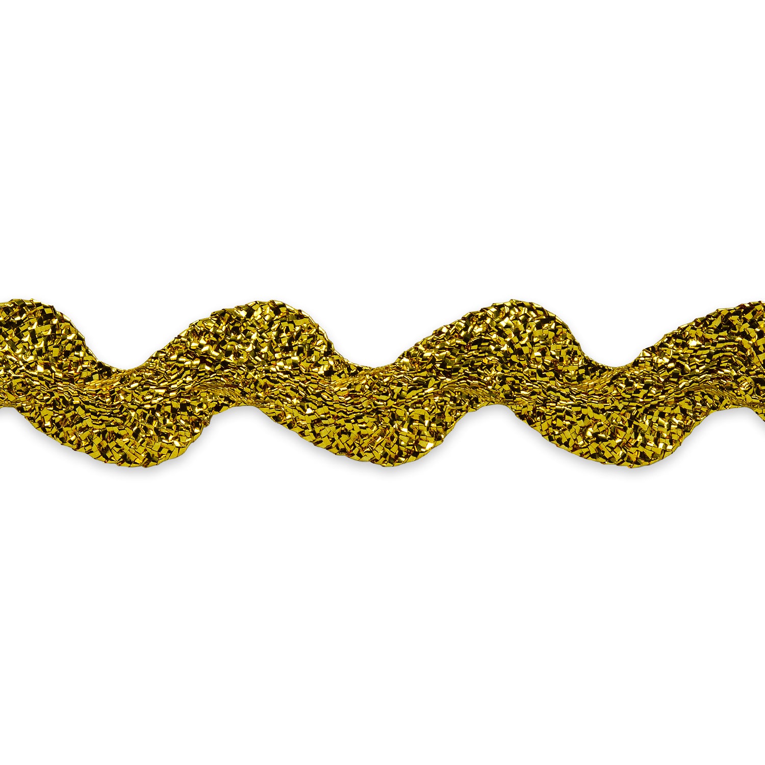 1/2" Metallic Medium Ric Rac Trim (Sold by the Yard) Metallic Gold Trims & Fringes