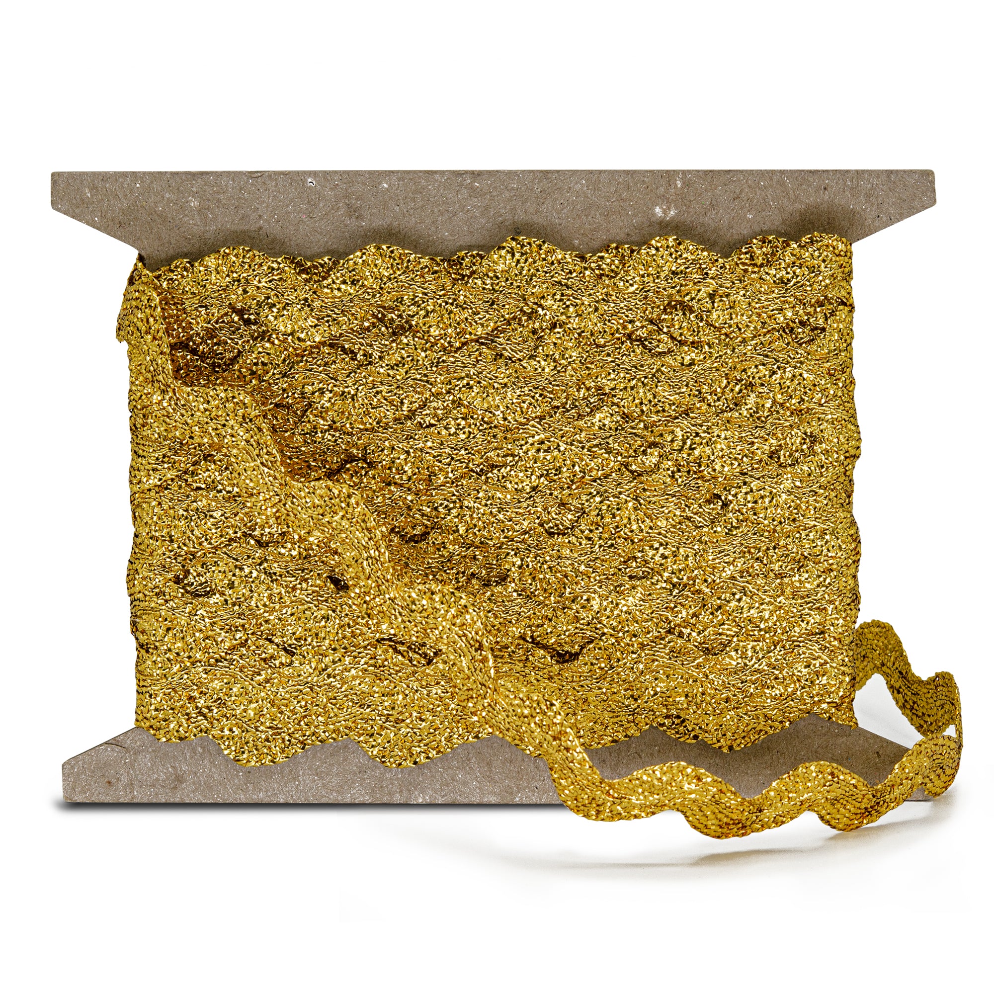 1/2" Metallic Medium Ric Rac Trim (Sold by the Yard) Trims & Fringes