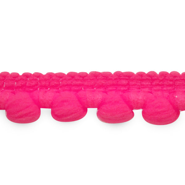 Franky Pea Pod 3/8" Baby Pom Fringe Trim (Sold by the Yard) Neon Fuchsia Trims & Fringes