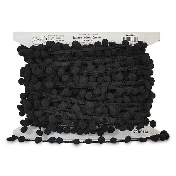 3/8"Pom Fringe Trim (Sold by the Yard) Ball/Pom Trims & Fringes