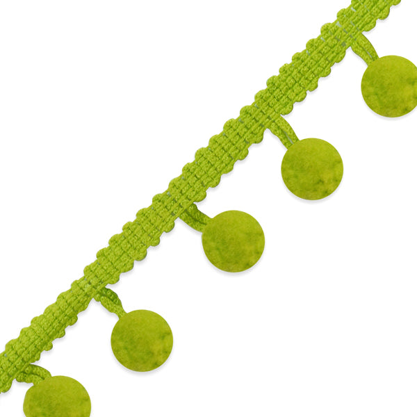 3/8"Pom Fringe Trim (Sold by the Yard) Lime Ball/Pom Trims & Fringes