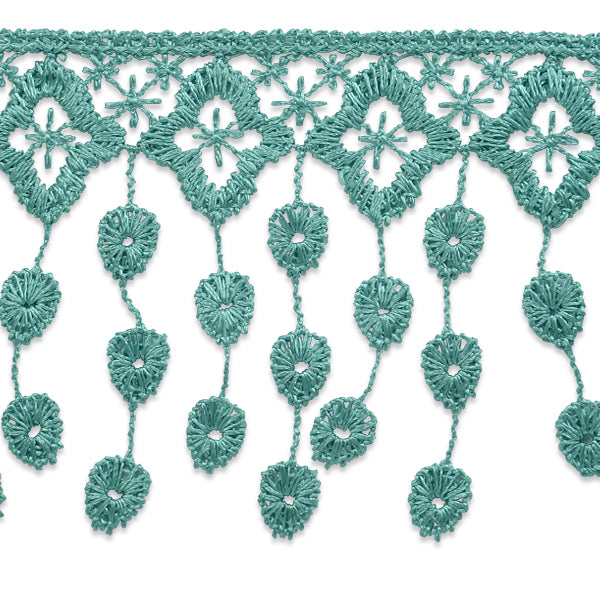Abigail Victorian Lace Fringe Trim Celadon Lace, Pearl, & Ribbon Trims and Fringes