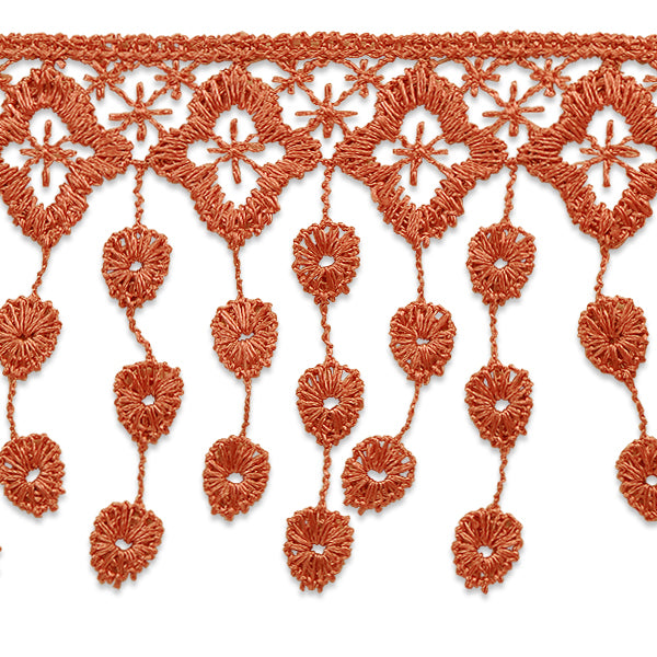 Abigail Victorian Lace Fringe Trim Coral Lace, Pearl, & Ribbon Trims and Fringes