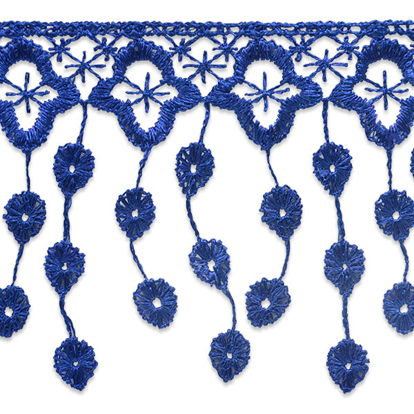 Abigail Victorian Lace Fringe Trim Royal Blue Lace, Pearl, & Ribbon Trims and Fringes