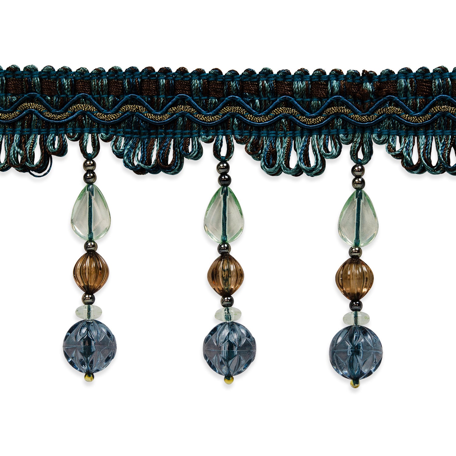 Tessa Bead Fringe Trim (Sold by the Yard) Denim Trims & Fringes