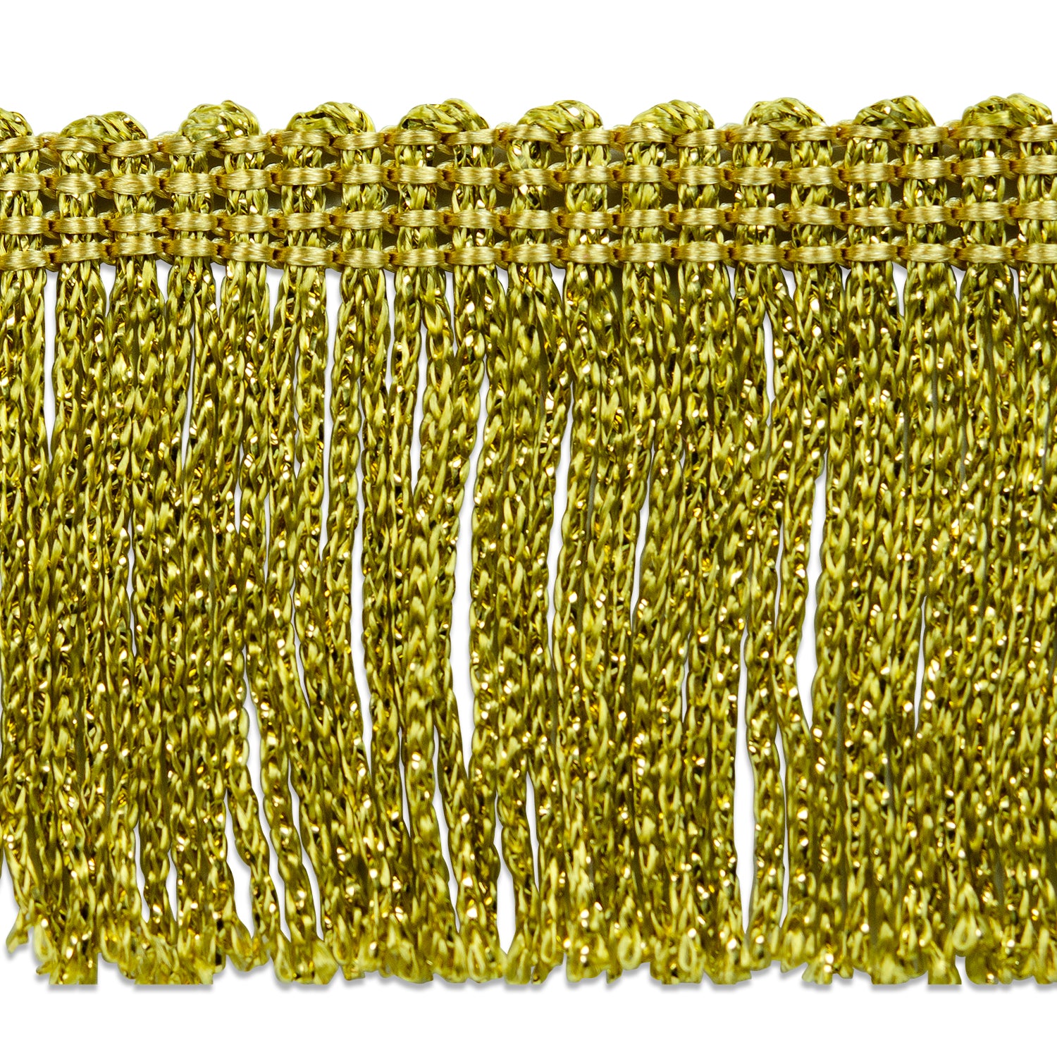 2" Metallic Chainette Fringe Trim (Sold by the Yard) Gold 2" Chainette Fringe