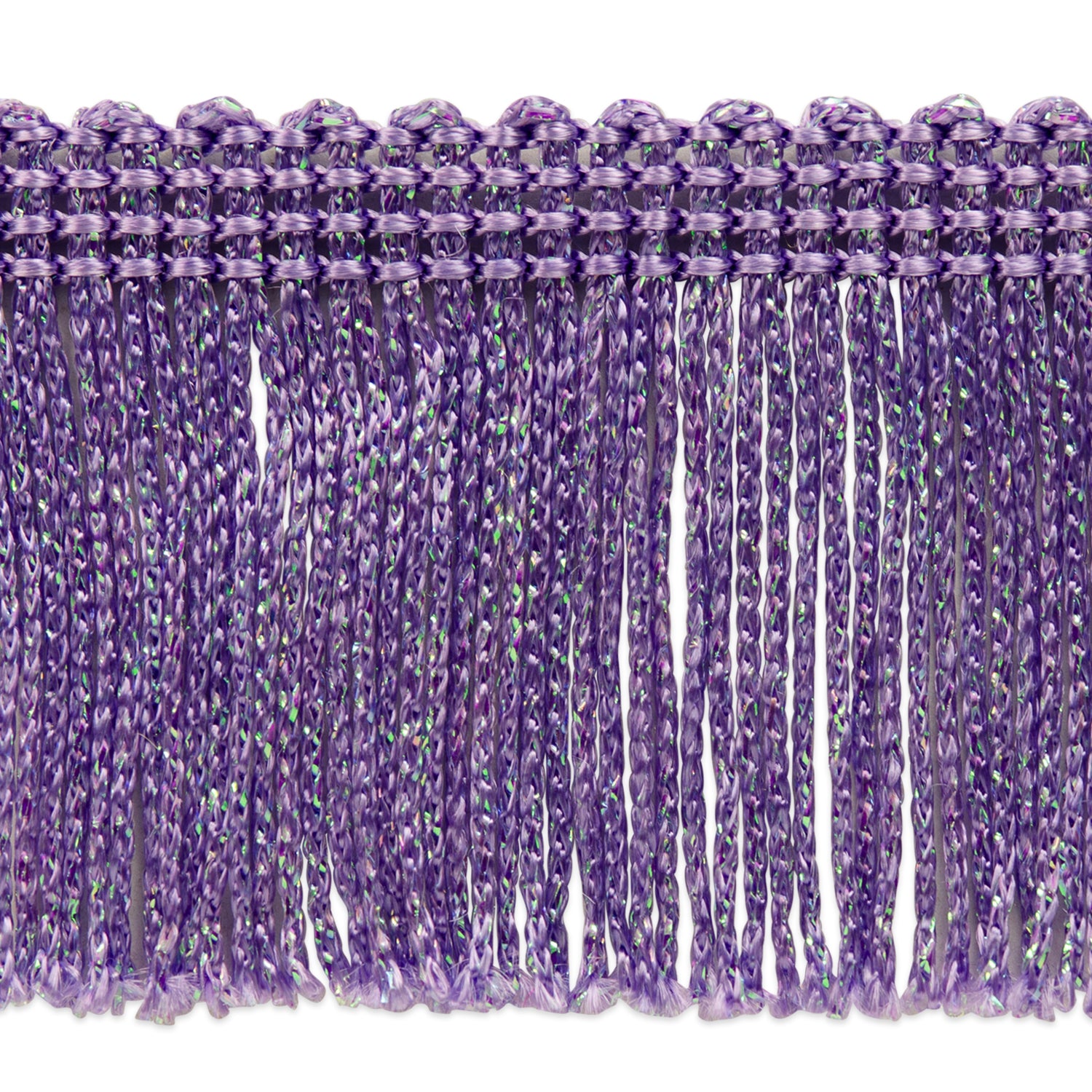 2" Metallic Chainette Fringe Trim (Sold by the Yard) Lilac 2" Chainette Fringe