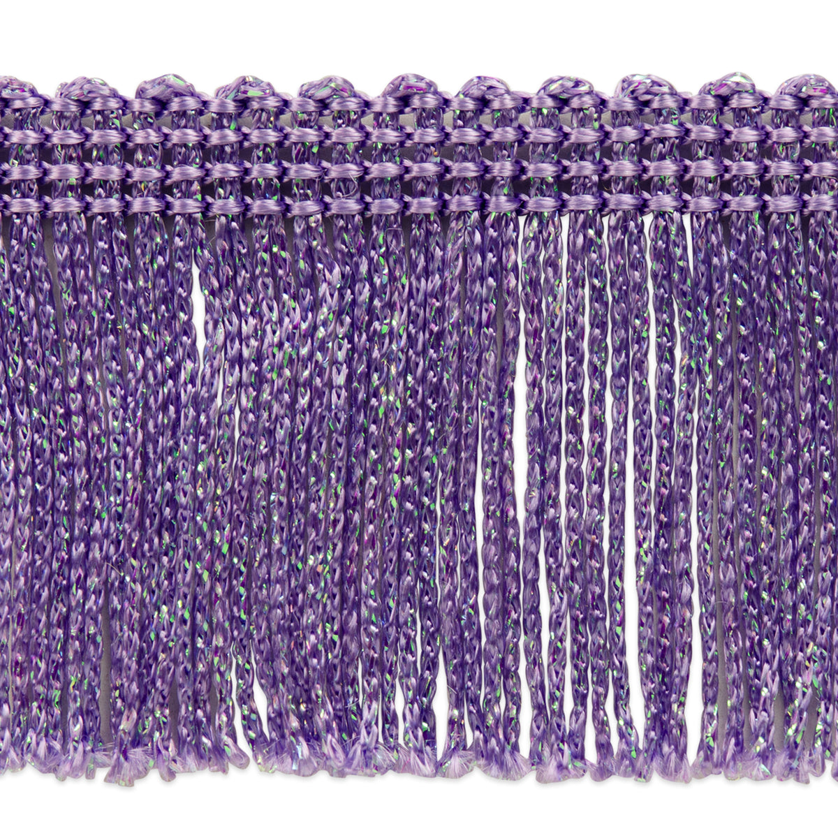 2" Metallic Chainette Fringe Trim (Sold by the Yard) Lilac 2" Chainette Fringe