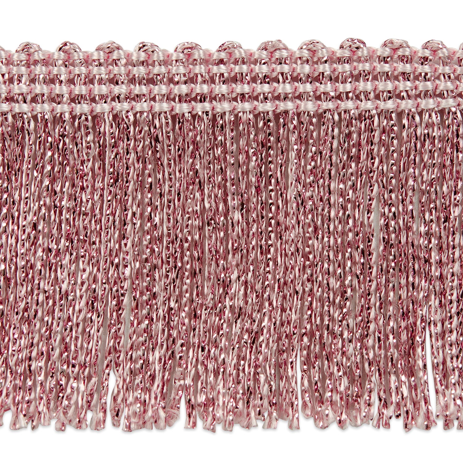 2" Metallic Chainette Fringe Trim (Sold by the Yard) Pink 2" Chainette Fringe