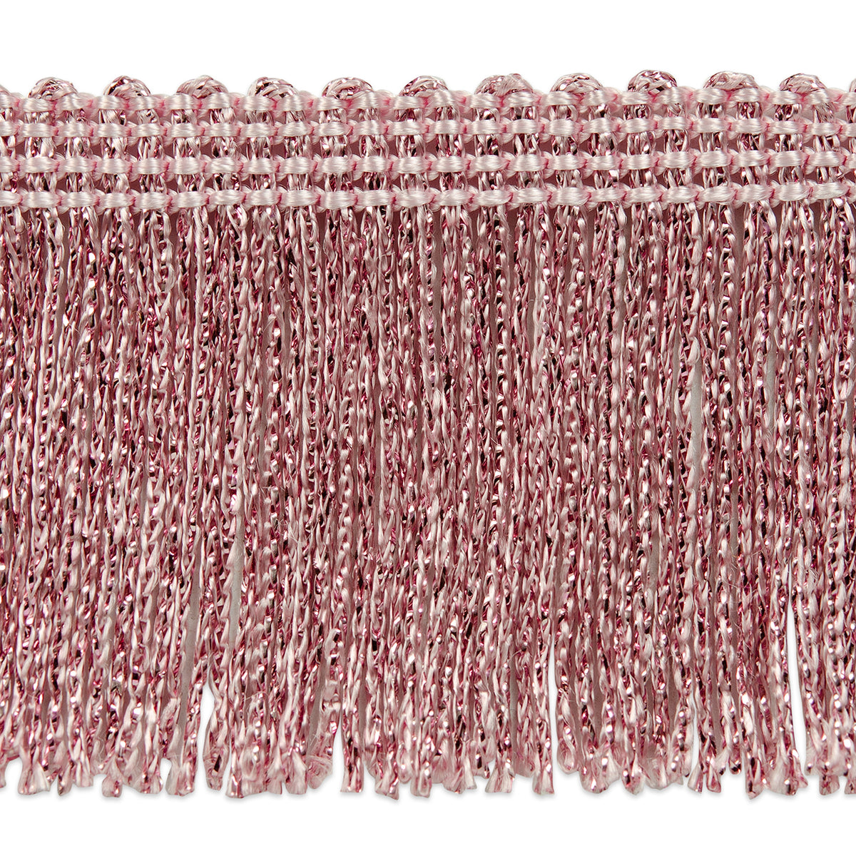 2" Metallic Chainette Fringe Trim (Sold by the Yard) Pink 2" Chainette Fringe