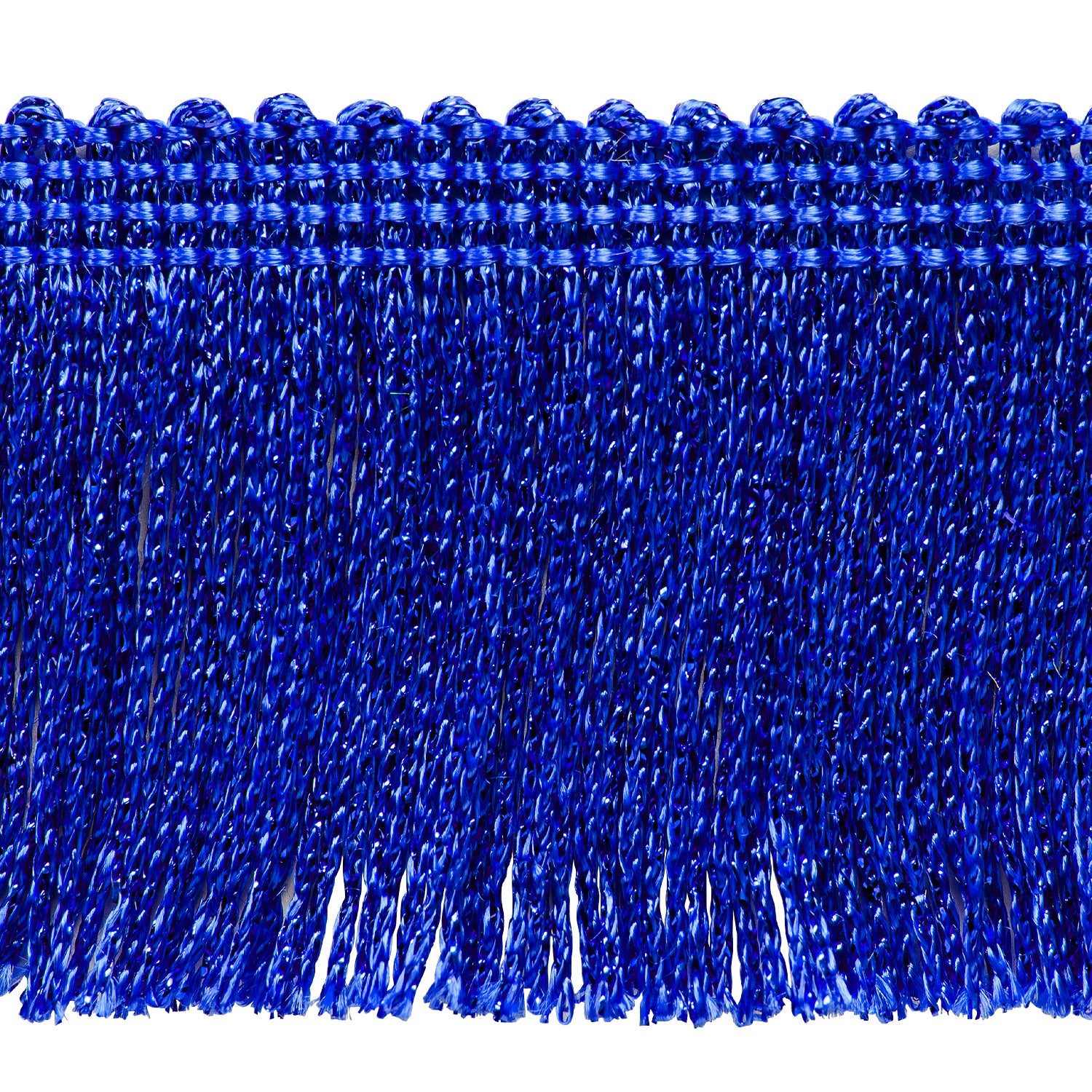 2" Metallic Chainette Fringe Trim (Sold by the Yard) Royal Blue 2" Chainette Fringe