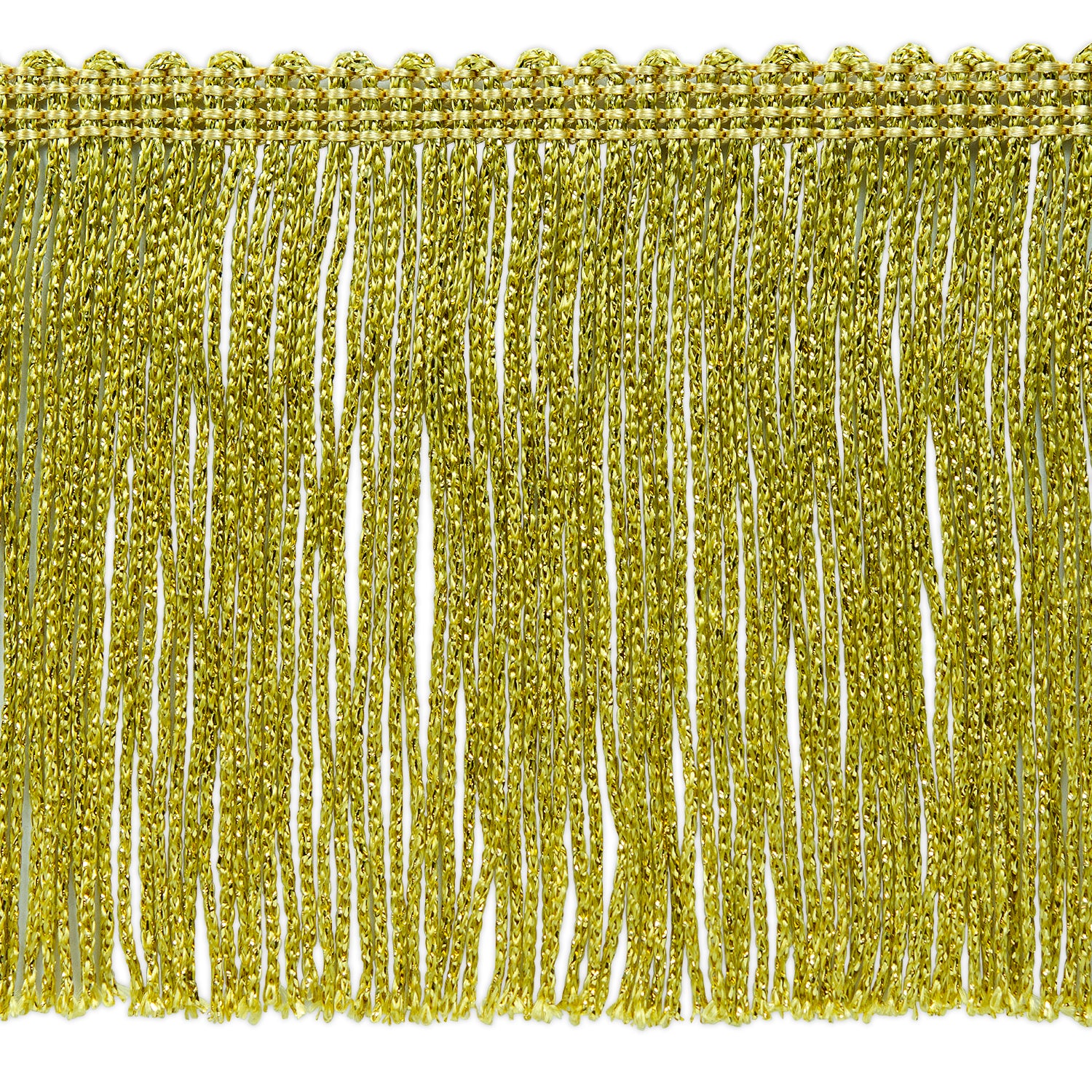 4" Metallic Chainette Fringe Trim (Sold by the Yard) Gold Holiday Trims