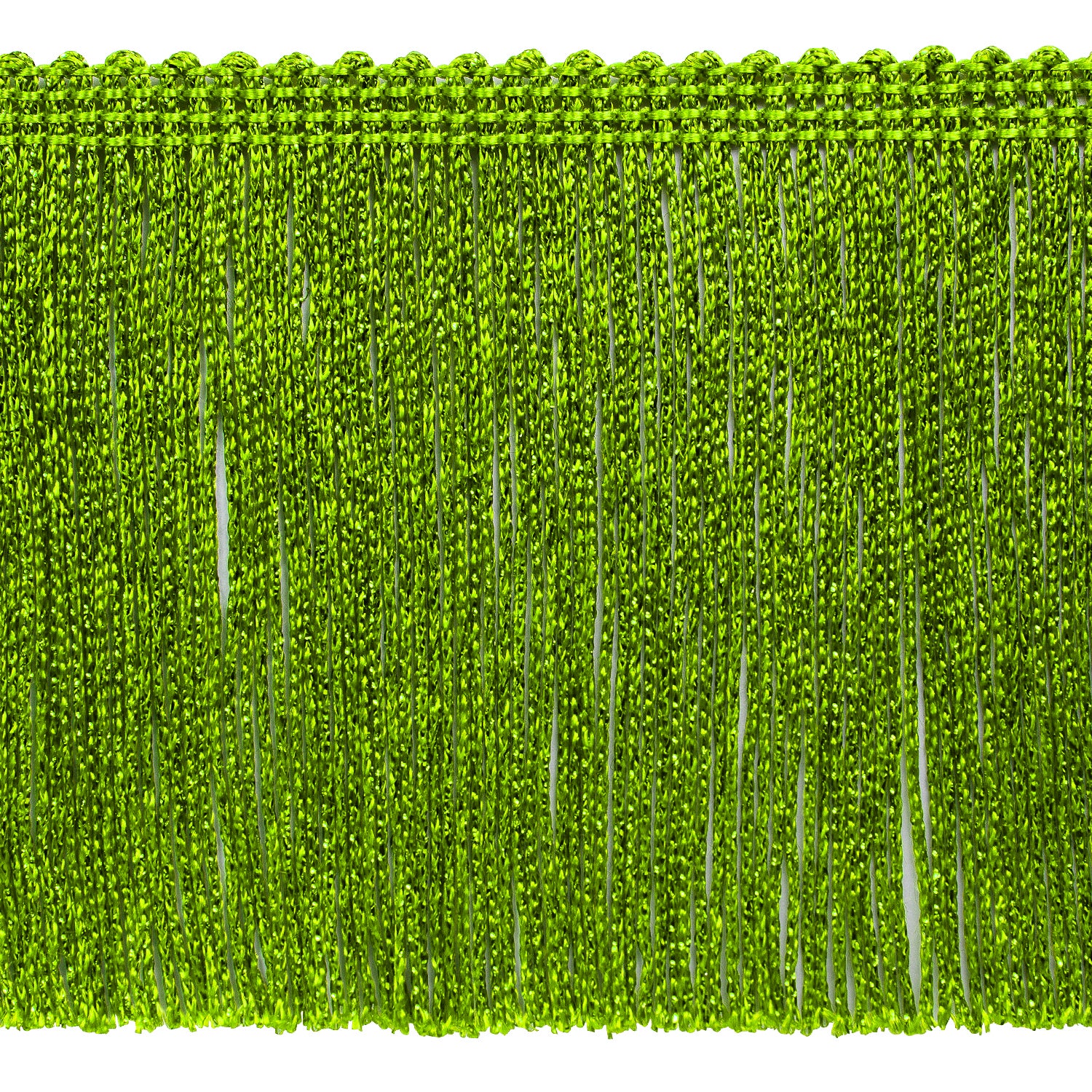 4" Metallic Chainette Fringe Trim (Sold by the Yard) Lime Holiday Trims