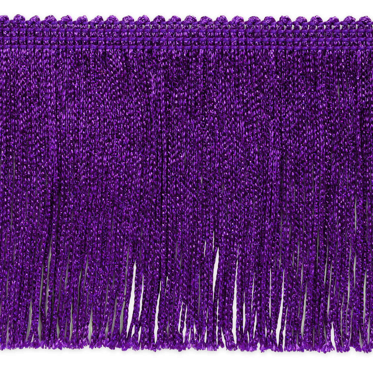 4" Metallic Chainette Fringe Trim (Sold by the Yard) Purple Holiday Trims