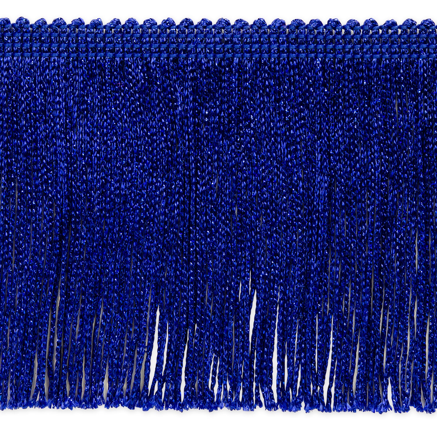 4" Metallic Chainette Fringe Trim (Sold by the Yard) Royal Blue Holiday Trims