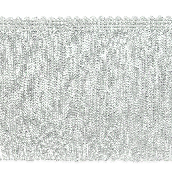 4" Metallic Chainette Fringe Trim (Sold by the Yard) White Aurora Borealis Holiday Trims