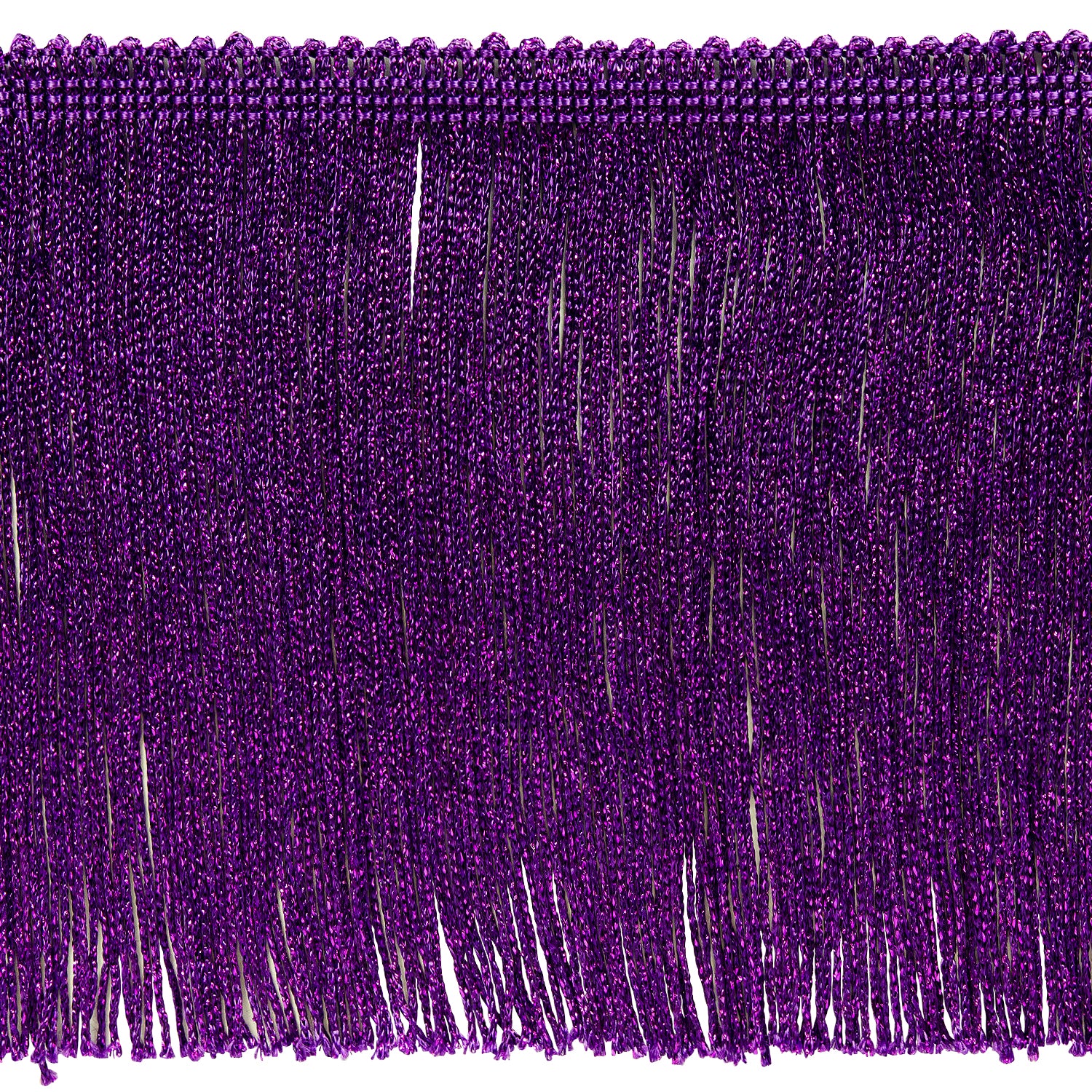 6" Metallic Chainette Fringe Trim (Sold by the Yard) Purple Holiday Trims