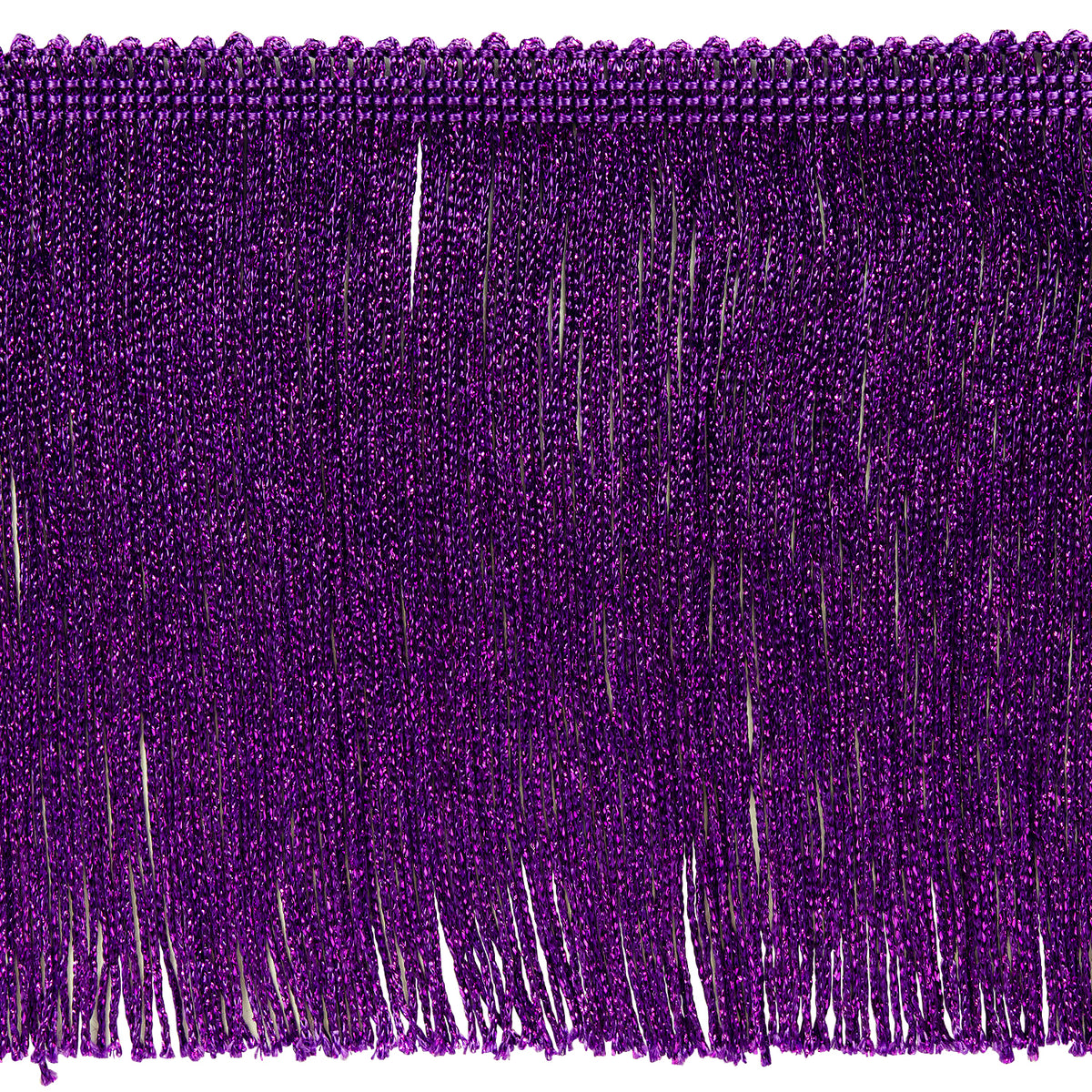 6" Metallic Chainette Fringe Trim (Sold by the Yard) Purple Holiday Trims