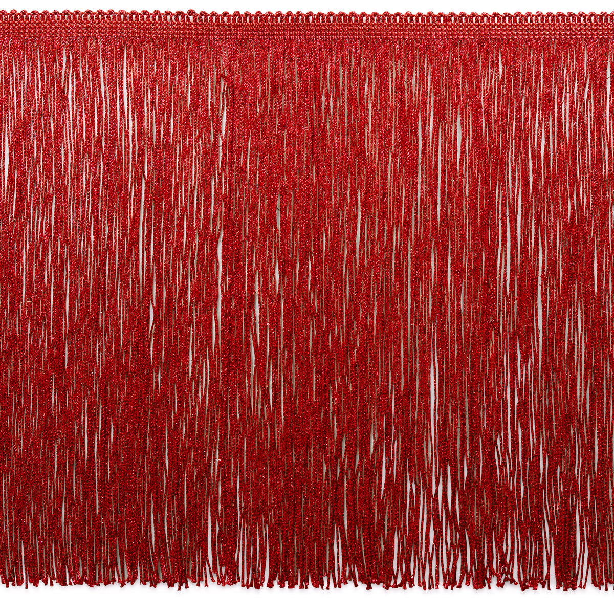 12" Metallic Chainette Fringe Trim (Sold by the Yard) Red Holiday Trims