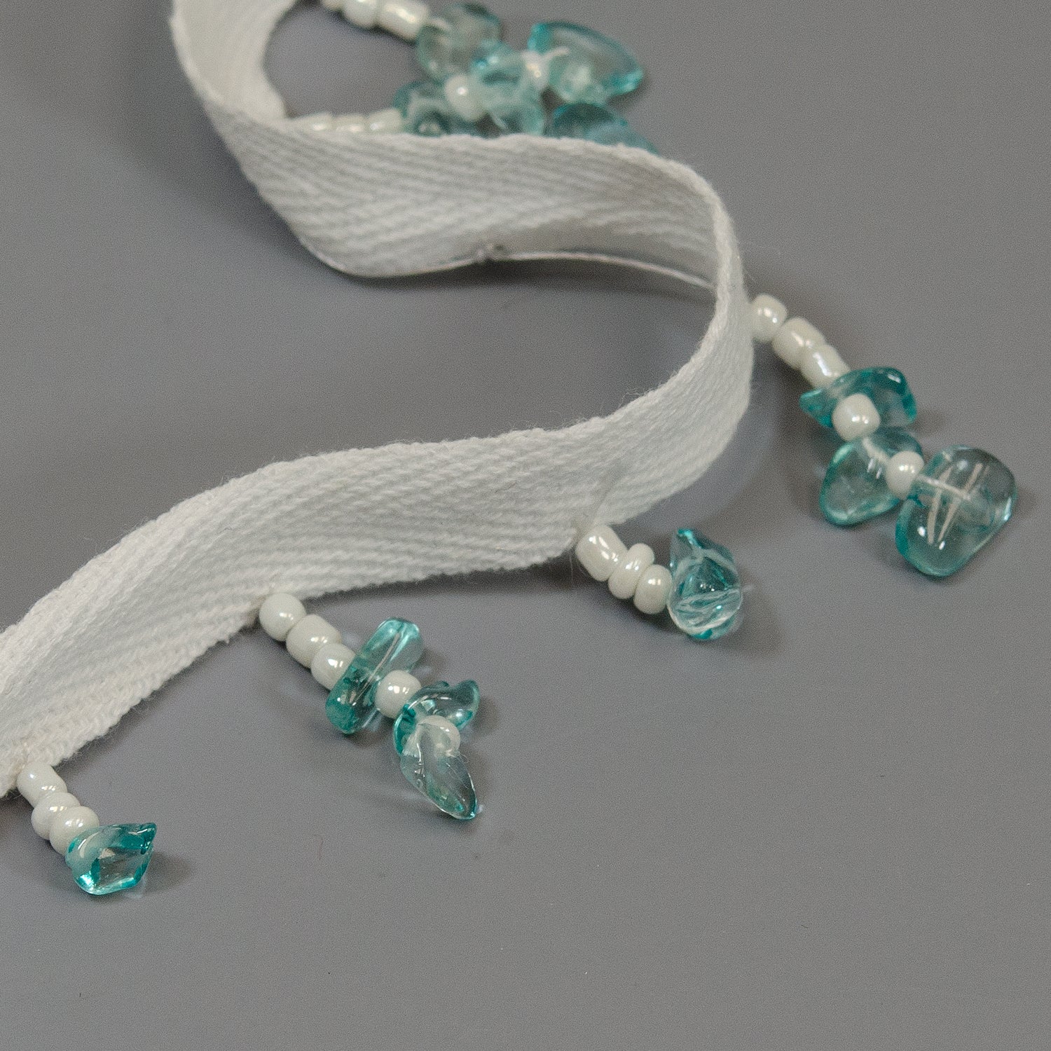 Sea Glass Chip Bead Fringe Trim (Sold by the Yard) Trims & Fringes