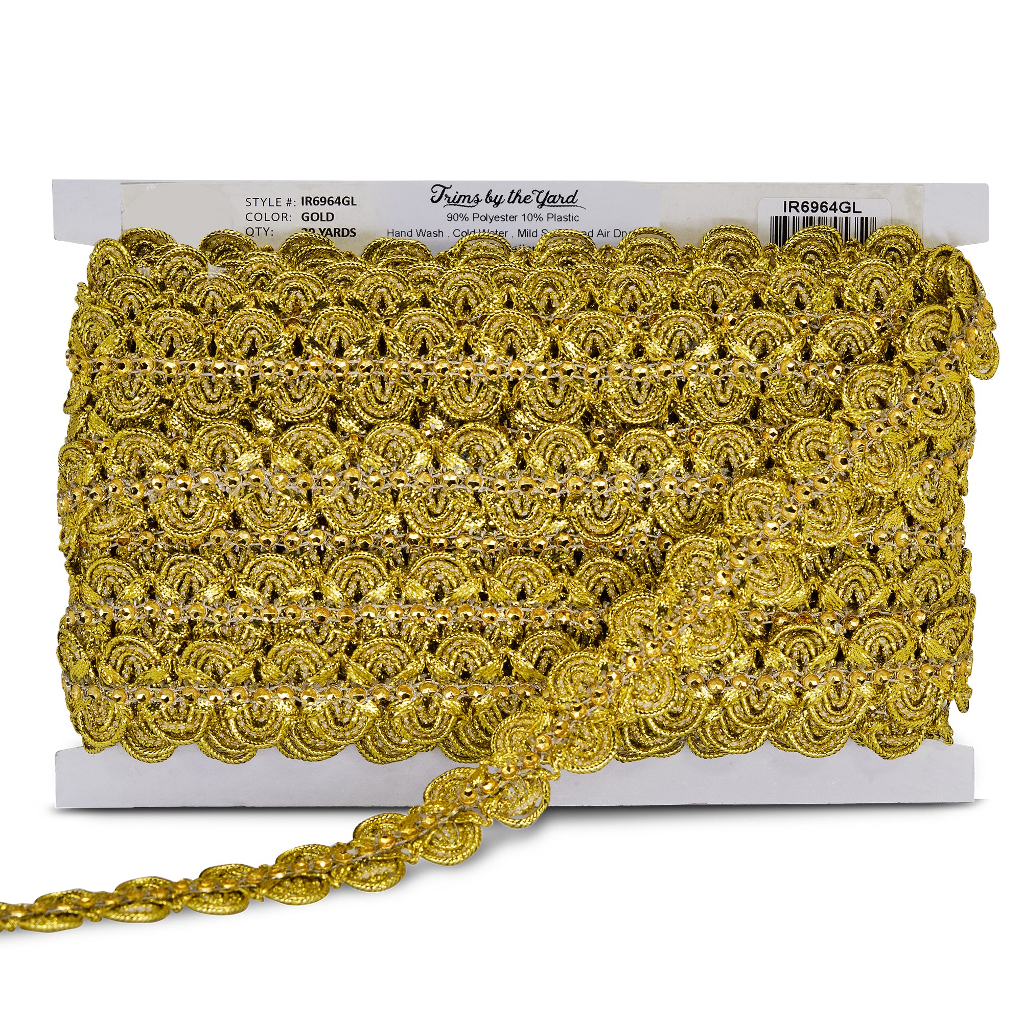 Eva Faux Rhinestone Metallic Braid Trim Holiday Trims