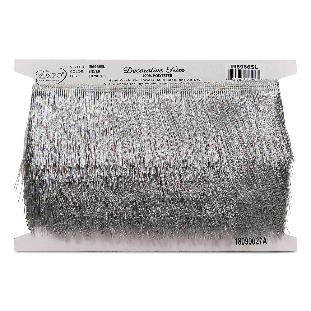 Etta Metallic 2 1/4" Fringe Trim (Sold by the Yard) Trims & Fringes