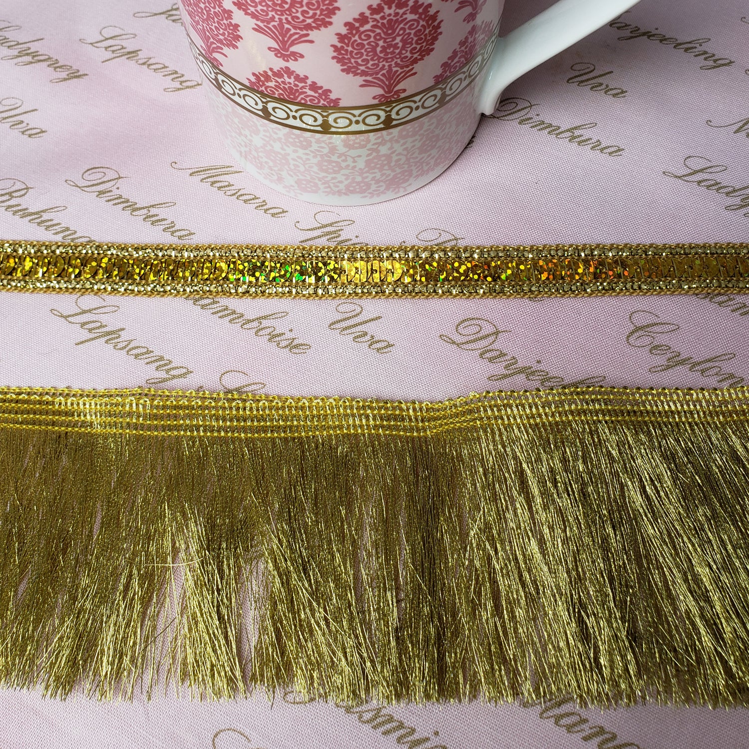Etta Metallic 2 1/4" Fringe Trim (Sold by the Yard) Trims & Fringes