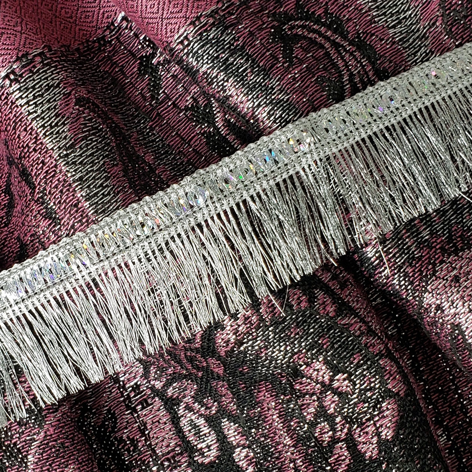Etta Metallic 2 1/4" Fringe Trim (Sold by the Yard) Trims & Fringes