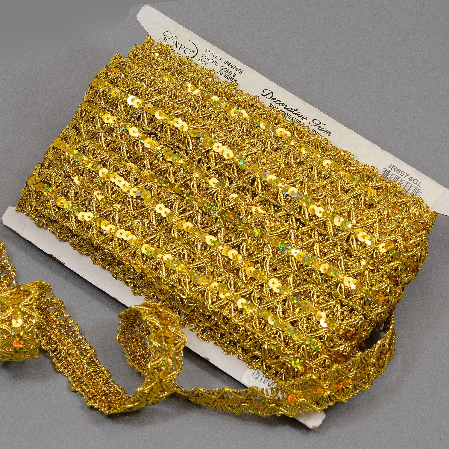 Sheba Diamond Sequin Braid Trim (Sold by the Yard) Trims & Fringes