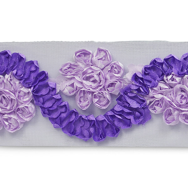 Verda 2 3/8" Floral Swirl Trim (Sold by the Yard) Purple Multi Trims & Fringes