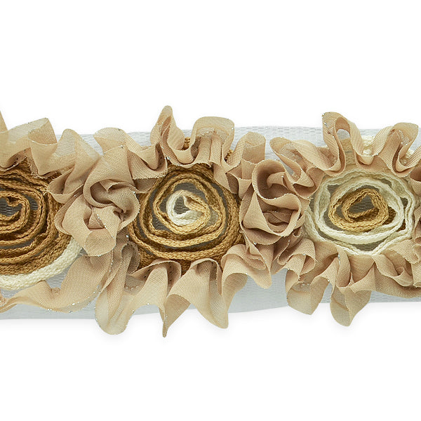 Regan 2 1/2 Inch Chiffon Flower Trim (Sold by the Yard) Default Title Trims & Fringes