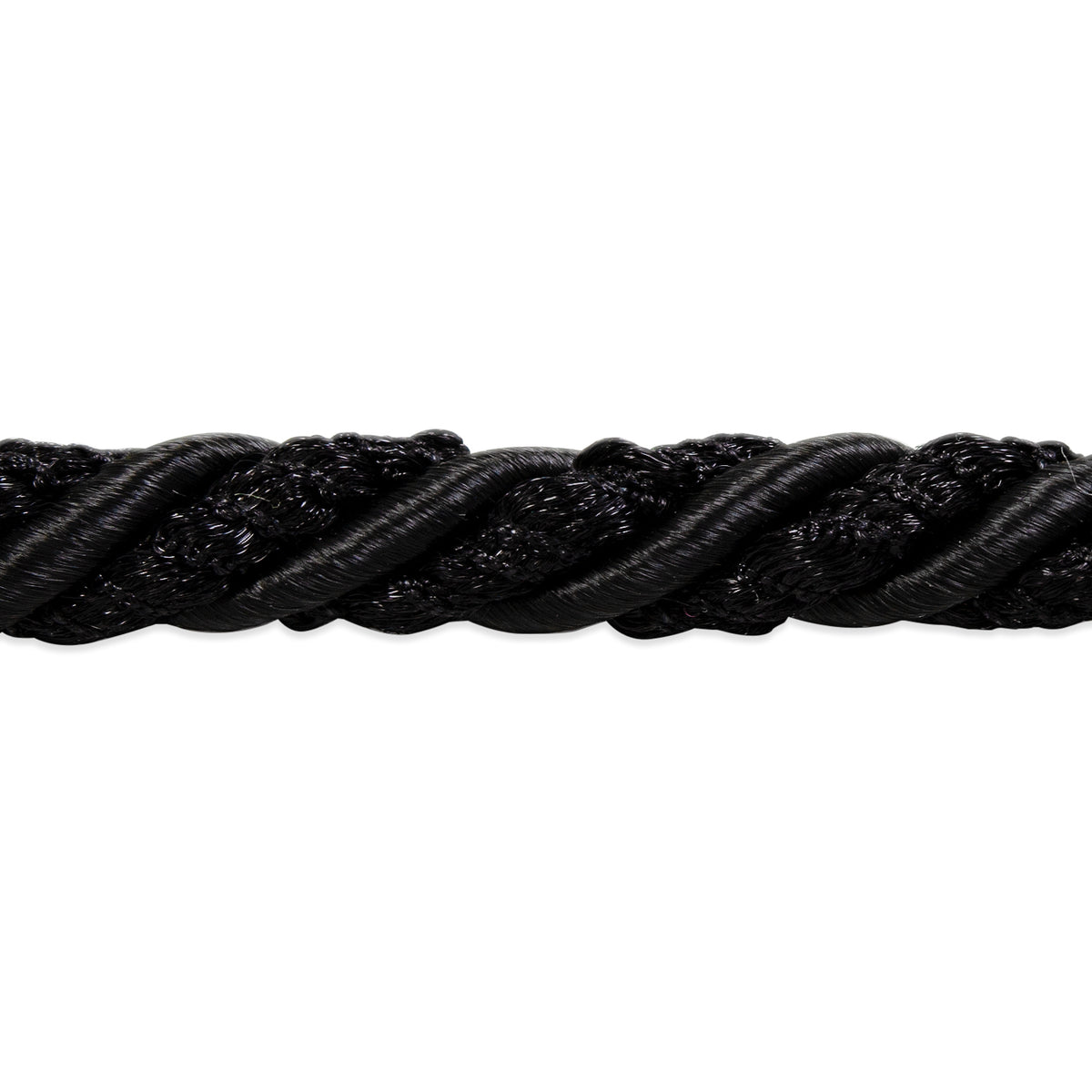 Sylvia 1/4" Decorative Cord Trim (Sold by the Yard) Black Cords & Lip Cords