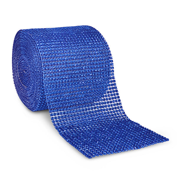 4.75" Diamond Mesh Wrap Trim 10 Yard Roll Royal Blue Trims & Fringes