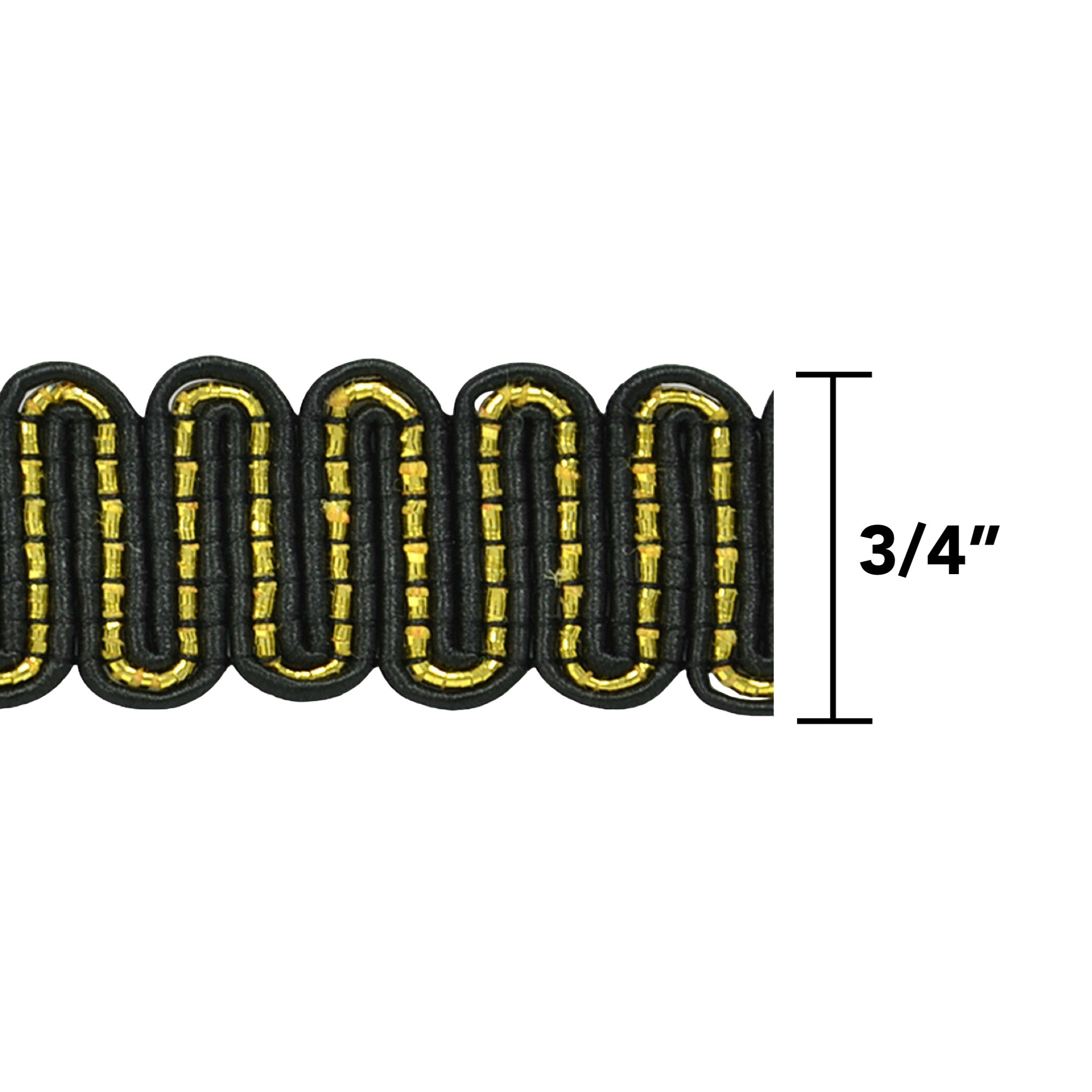Luna Metallic Braid Trim (Sold by the Yard) Trims & Fringes