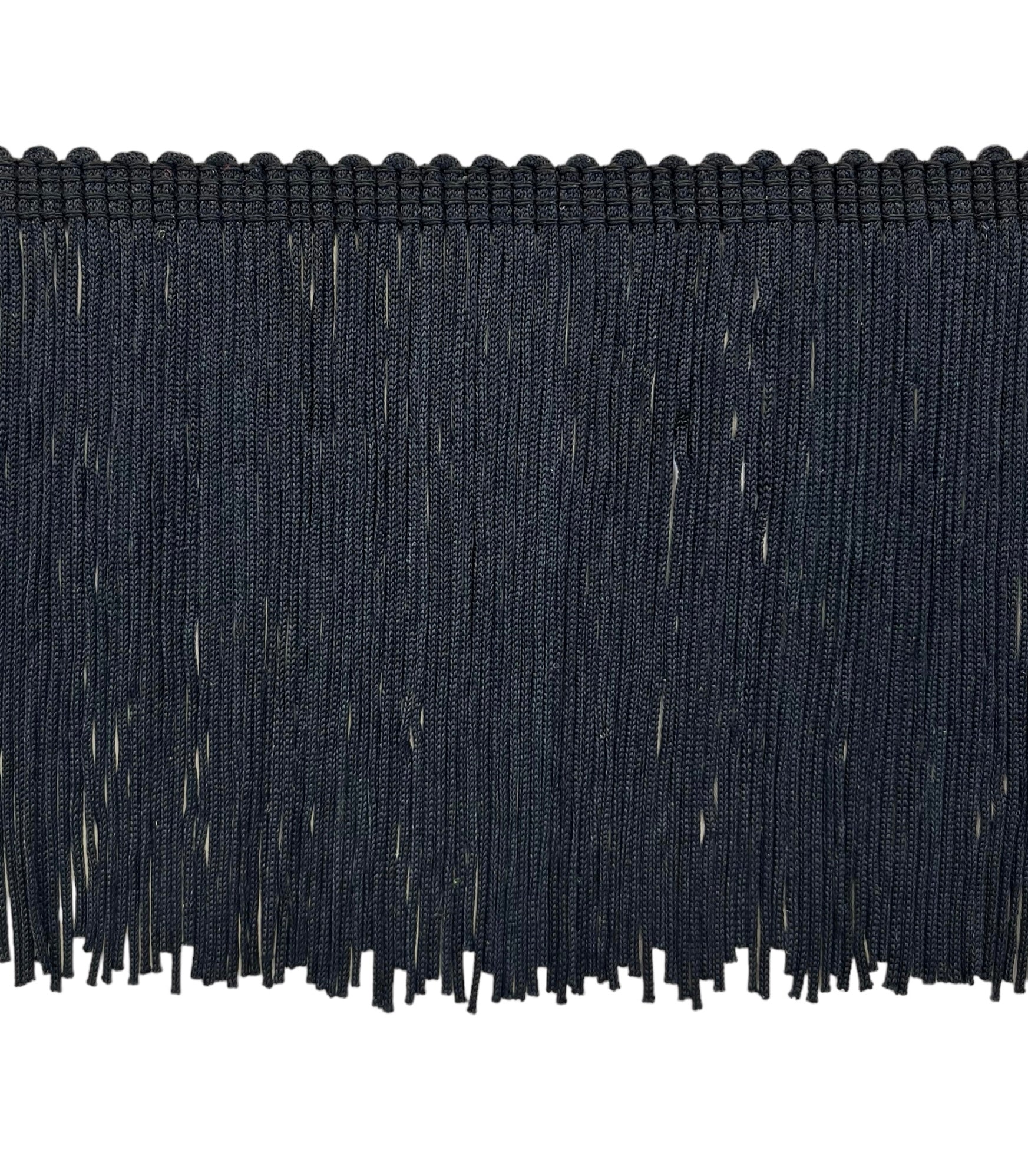 4" Stretch Chainette Fringe Trim (Sold by the Yard) Black Chainette Fringe