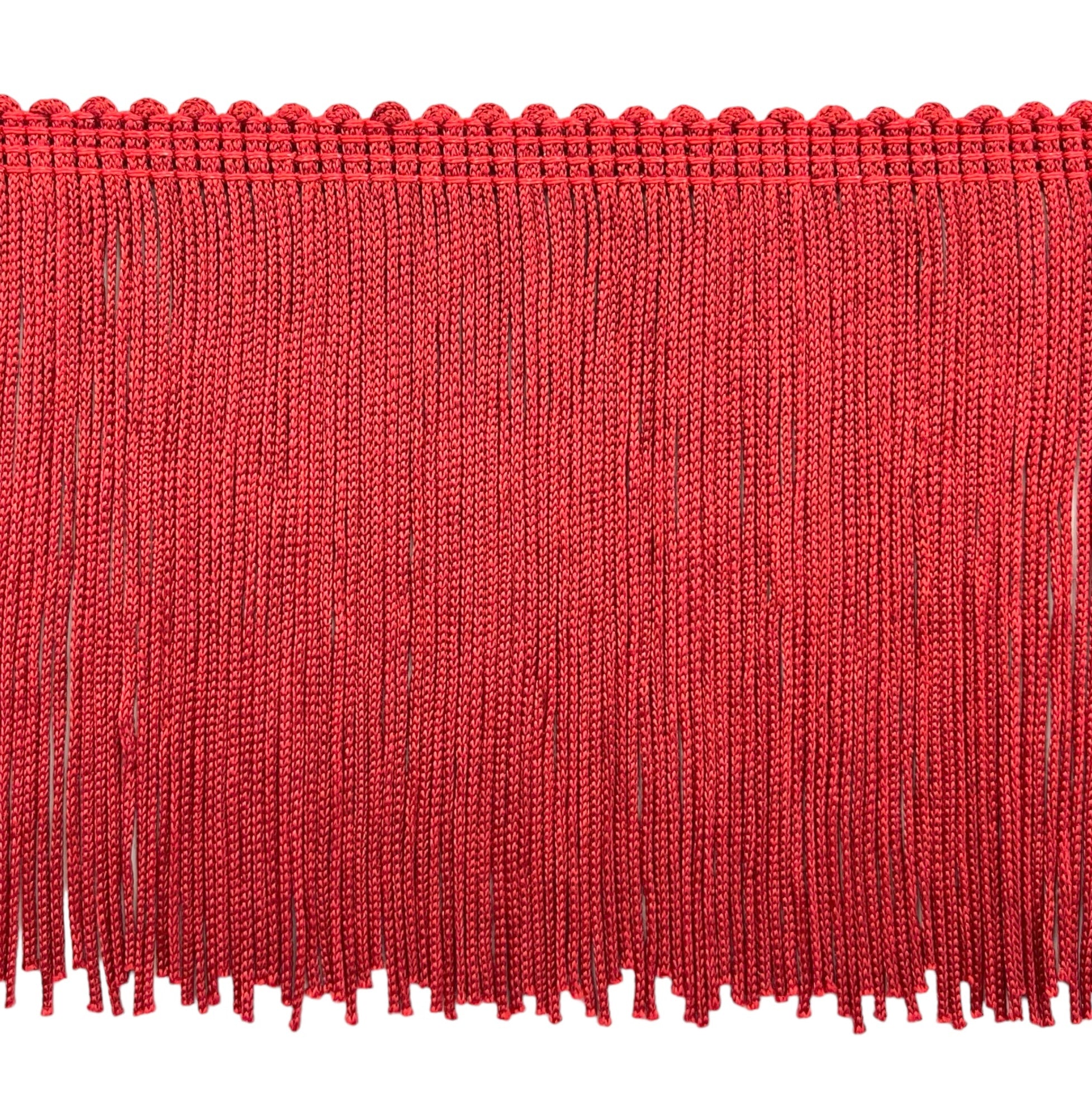 4" Stretch Chainette Fringe Trim (Sold by the Yard) Red Chainette Fringe
