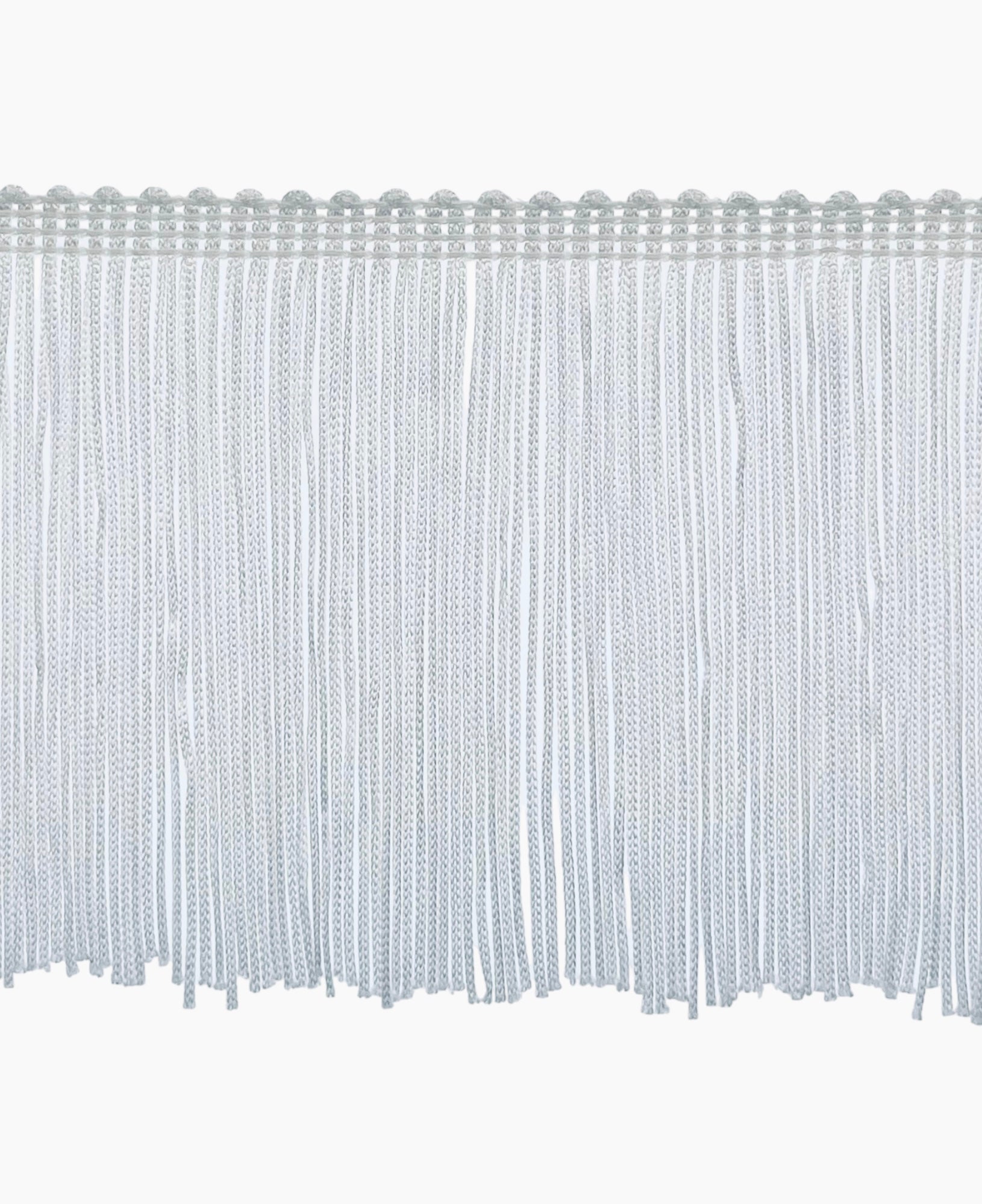 4" Stretch Chainette Fringe Trim (Sold by the Yard) White Chainette Fringe