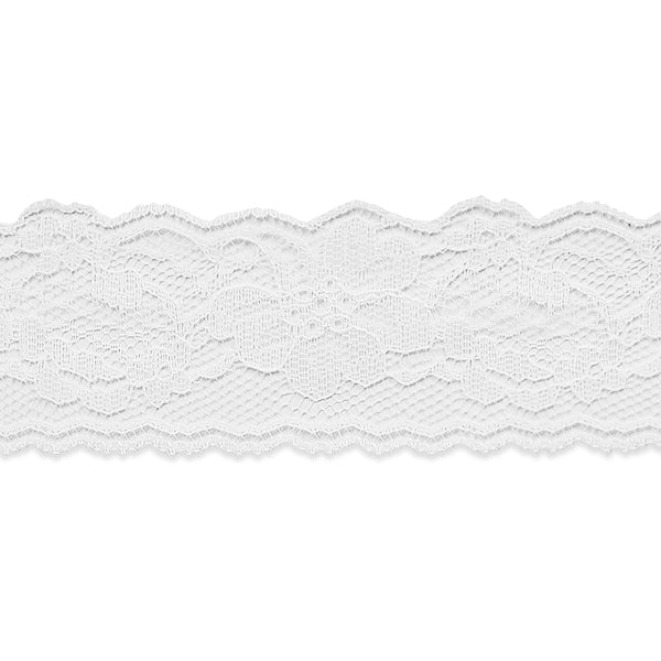 Matilda 2" Chantilly Lace Trim 25 Yard Roll White Trims & Fringes