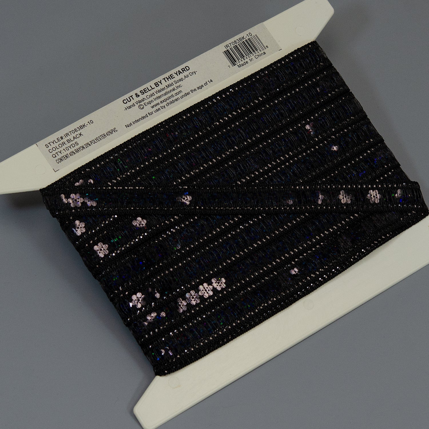Viola Single Row Starlight Sequin Trim with Sequin Edging (Sold by the Yard) Trims & Fringes