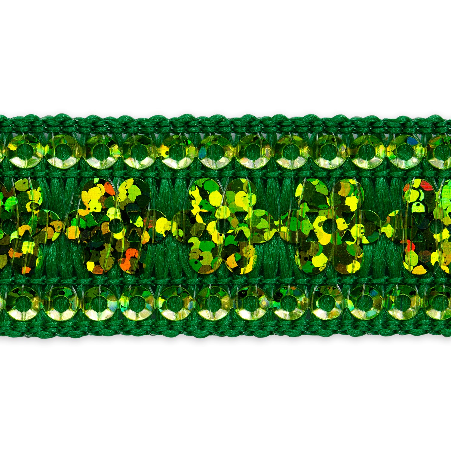 Viola Single Row Starlight Sequin Trim with Sequin Edging (Sold by the Yard) Green Trims & Fringes