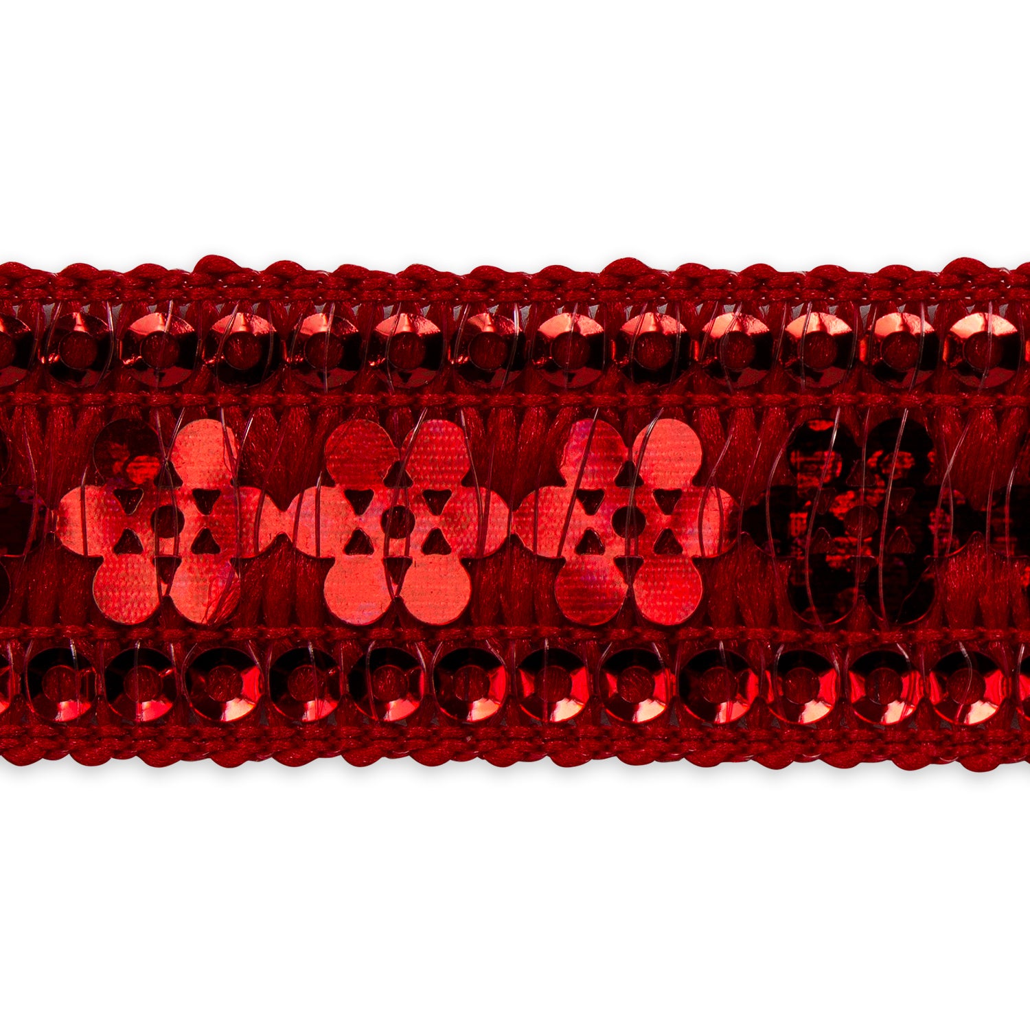 Viola Single Row Starlight Sequin Trim with Sequin Edging (Sold by the Yard) Red Trims & Fringes
