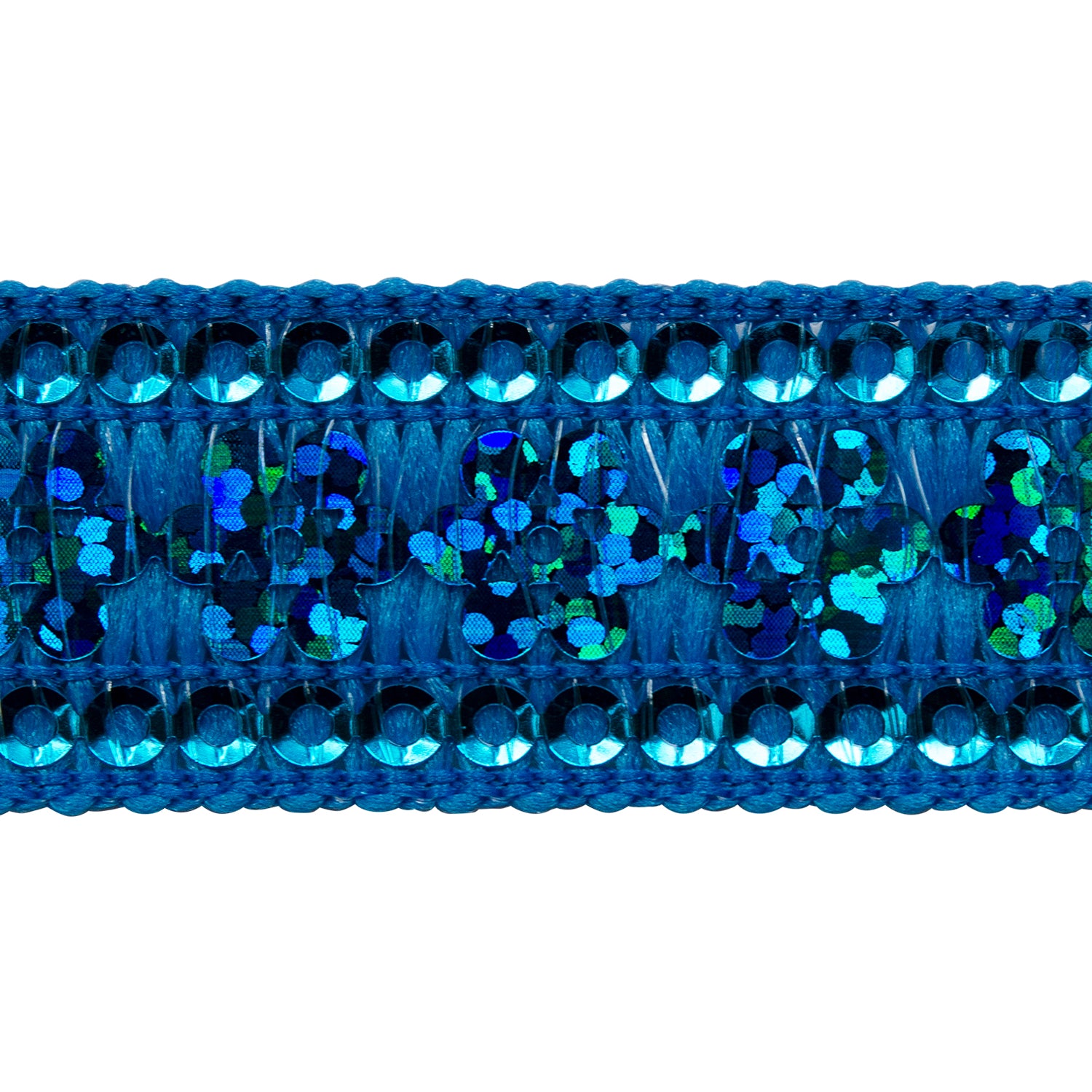 Viola Single Row Starlight Sequin Trim with Sequin Edging (Sold by the Yard) Turquoise Trims & Fringes
