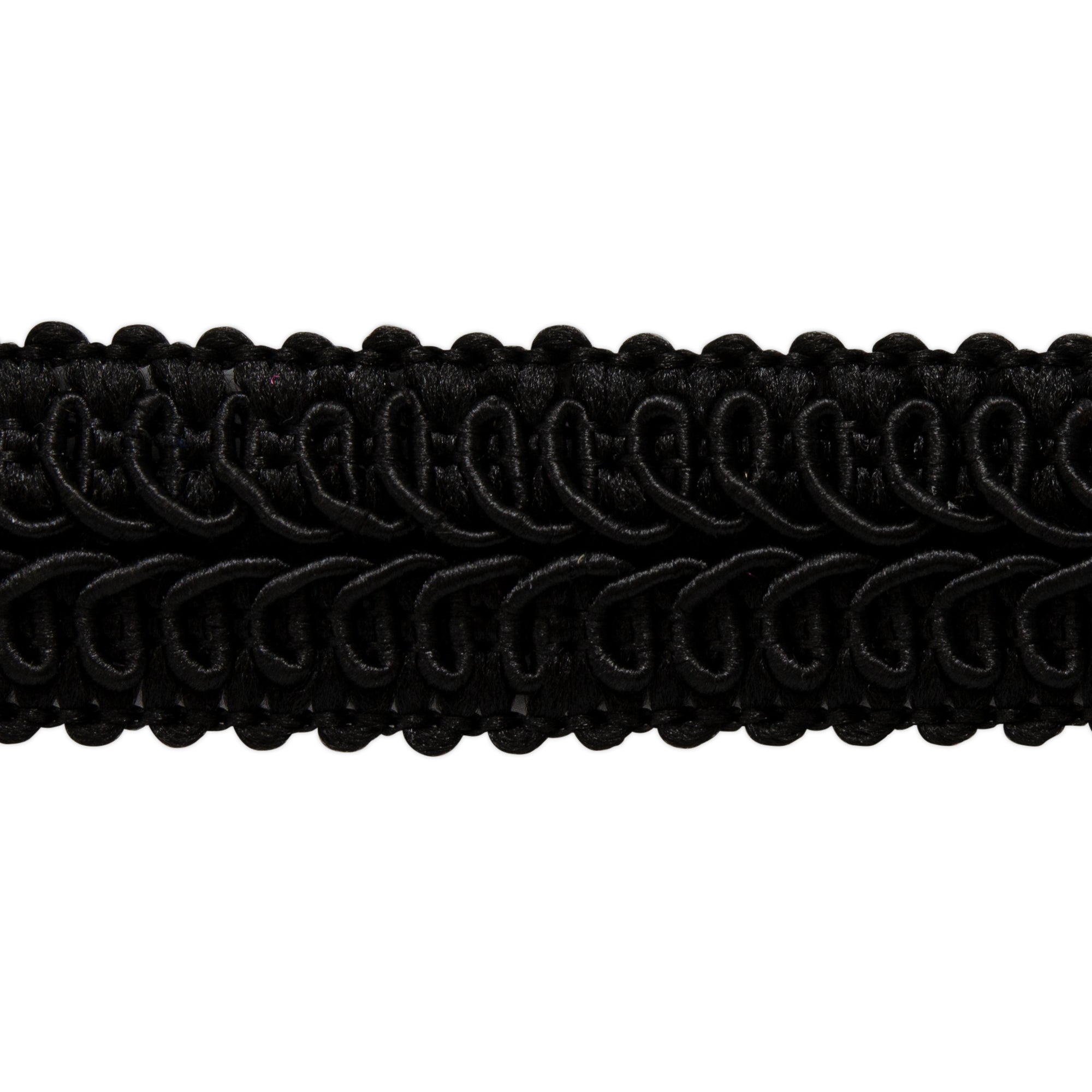 Kiki 3/4" Classic Woven Braid Gimp Trim (Sold by the Yard) Black Braid & Gimp Trims
