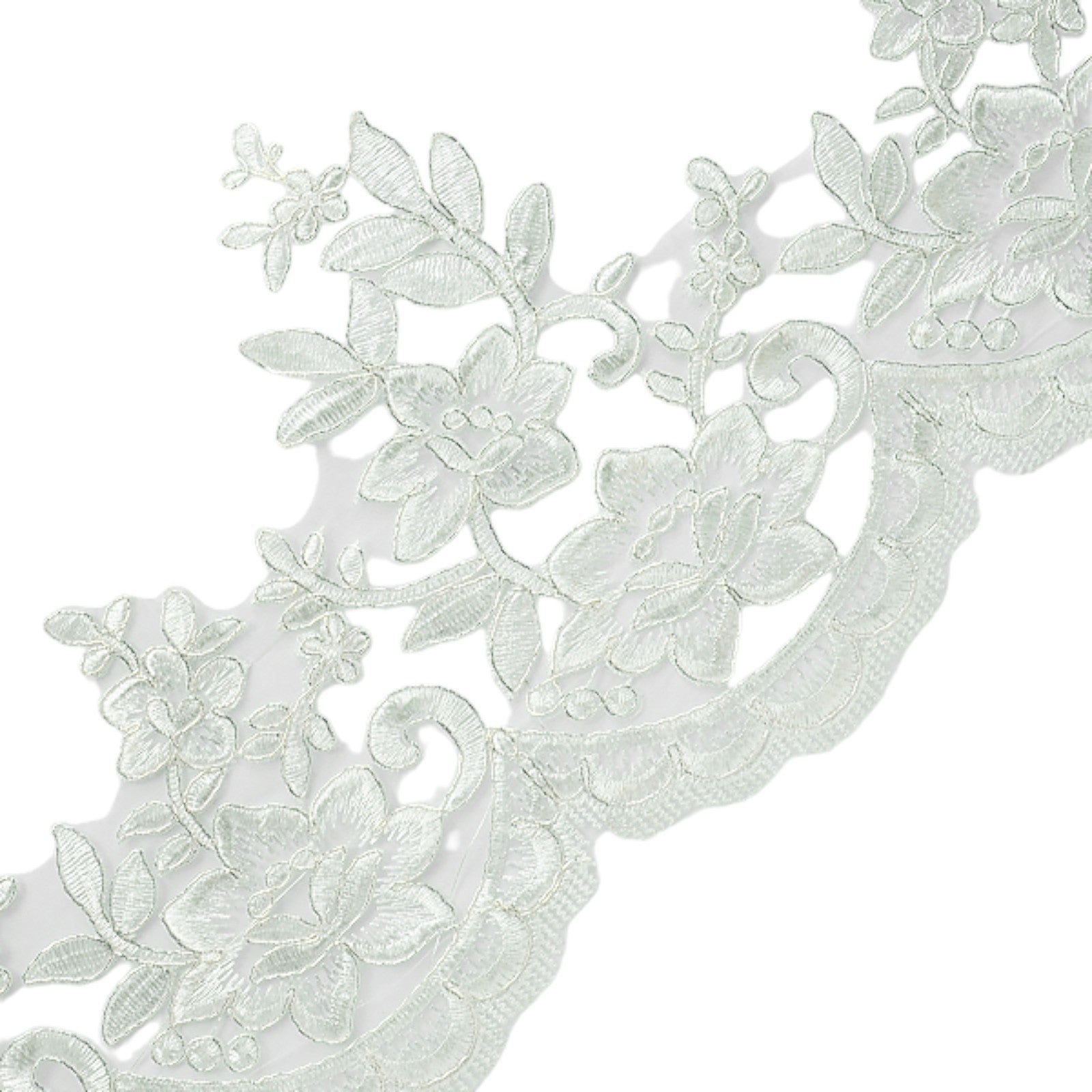 Brenda 7 1/2" Polyester Embroidered Lace Trim (Sold by the Yard) Natural Trims & Fringes