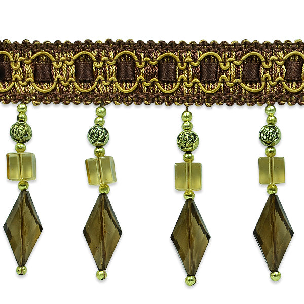 Anika Cube / Diamond Beaded Fringe Trim (Sold by the Yard) Default Title Trims & Fringes