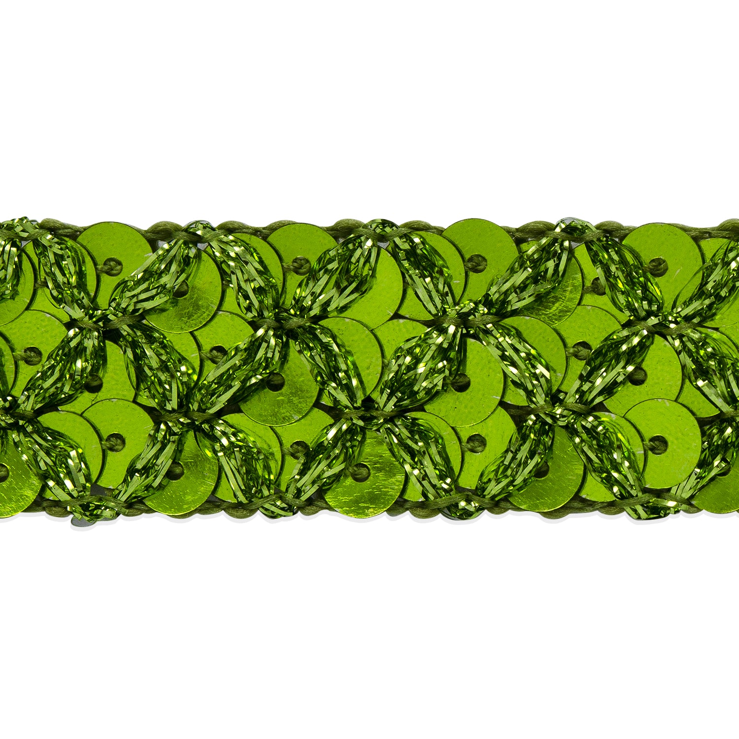 Sereia Sequin Trim (Sold by the Yard) Lime Trims & Fringes