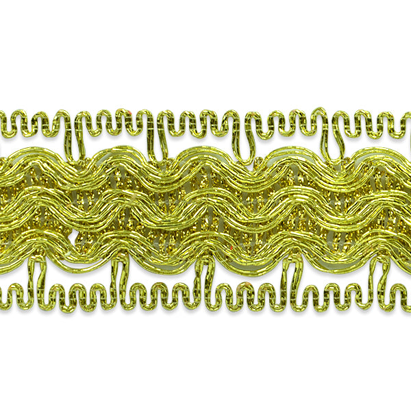 Calista Woven Metallic Trim (Sold by the Yard) Gold Trims & Fringes