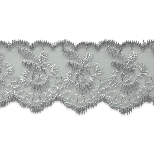 Fabiana Fancy Flower Embroidered Lace Trim (Sold by the Yard) Default Title Trims & Fringes
