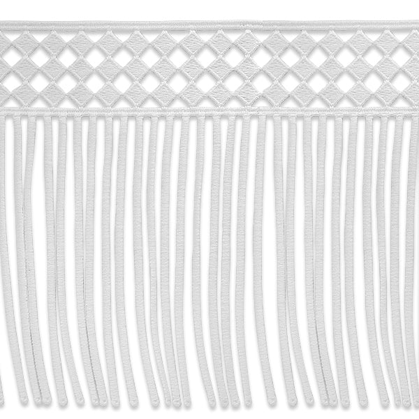 Checkered Lace Fringe (Sold by the Yard) White Trims & Fringes